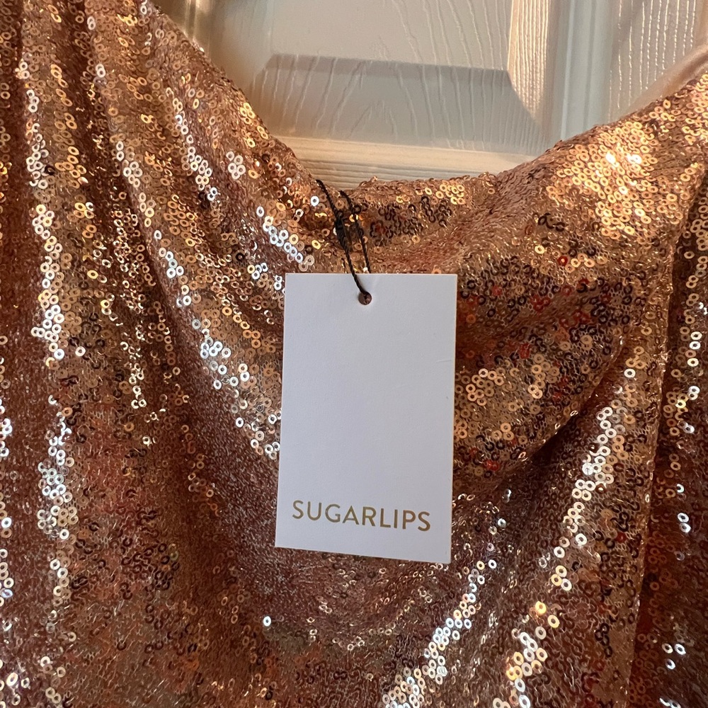 Gold Sequin One Strap